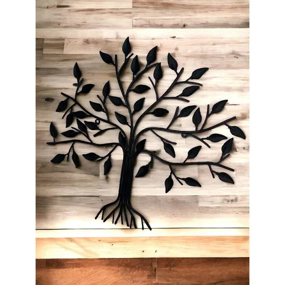 Rustic Brown Metal Tree Wall Decor Sculpture - Picture 6 of 7